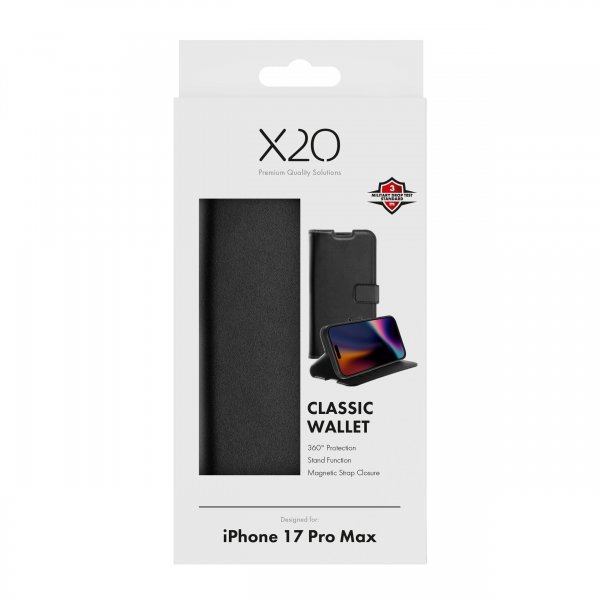 X2O iPhone 17 Pro Max Cover Classic Wallet Sort