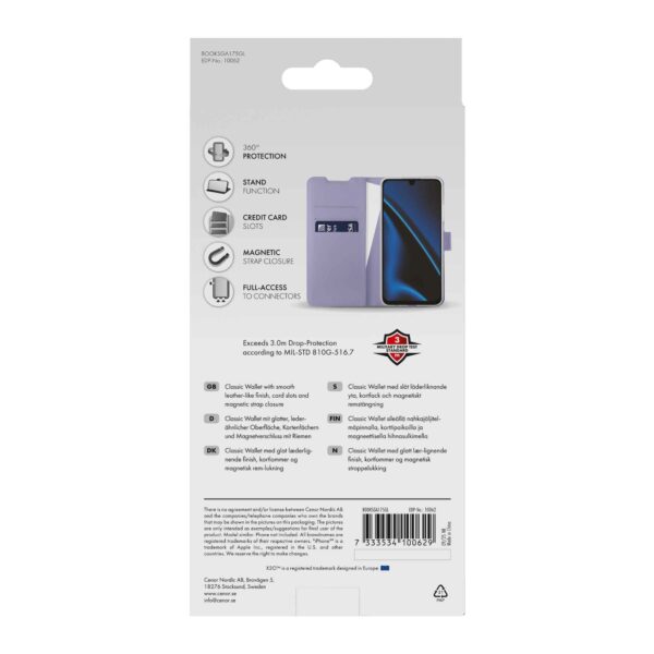 X2O Samsung Galaxy A17 Cover Classic Wallet Lavender