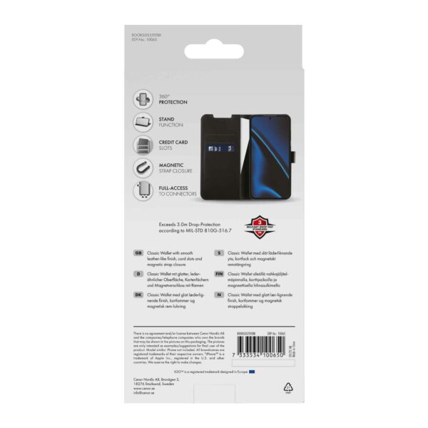 X2O Samsung Galaxy S25 FE Etui Classic Wallet Sort