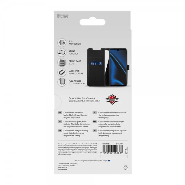 X2O Samsung Galaxy A26 Cover Classic Wallet Sort