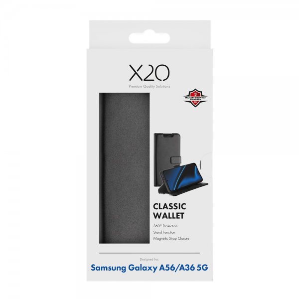 X2O Samsung Galaxy A36/Galaxy A56 Etui Classic Wallet Sort