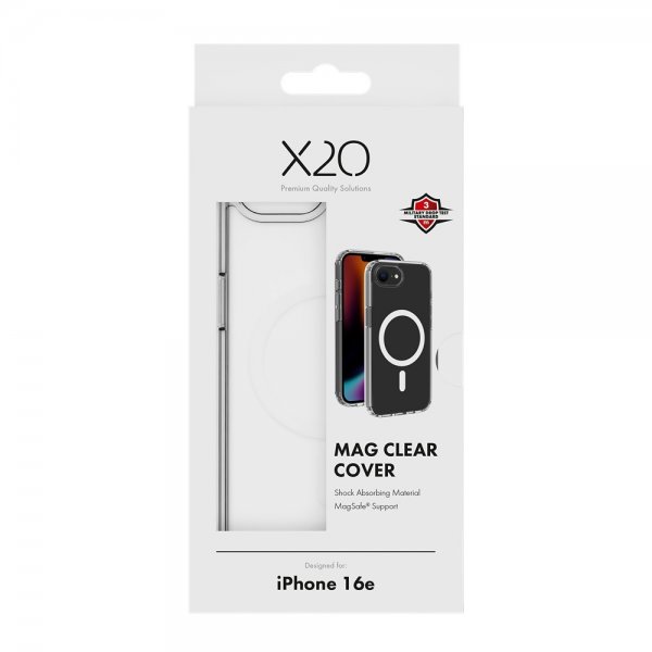 X2O iPhone 16e/17e Cover Mag Clear Transparent