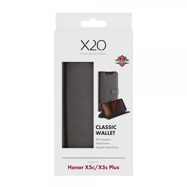 X2O Honor X5c Plus Etui Classic Wallet Sort
