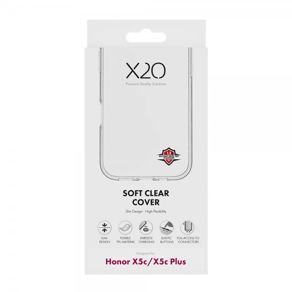 X2O Honor X5c Plus Cover Soft Clear Transparent