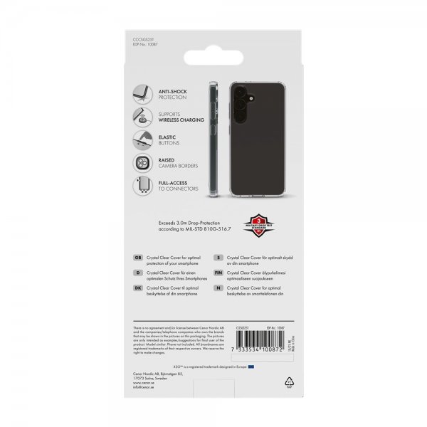 X2O Samsung Galaxy S25 Cover Krystalklar Transparent