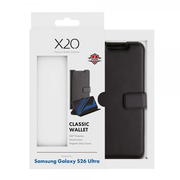 X2O Samsung Galaxy S26 Ultra Etui Classic Wallet Sort