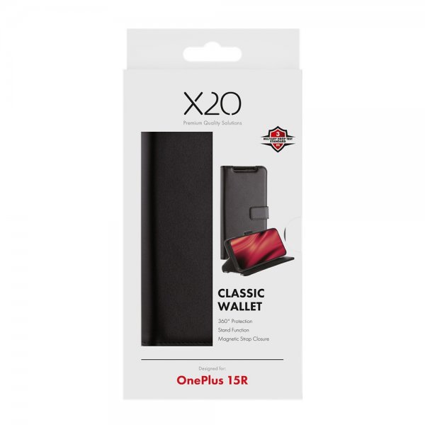 X2O OnePlus 15R Etui Classic Wallet Sort