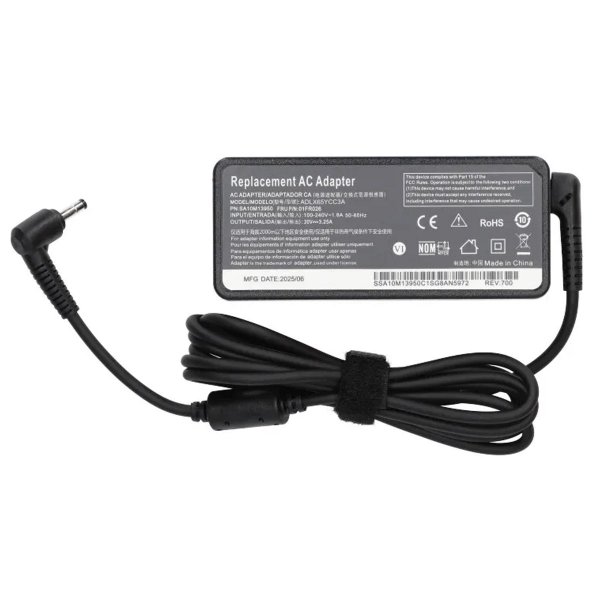 Strømadapter oplader til Lenovo 65W 20V 4.0×1.7 mm