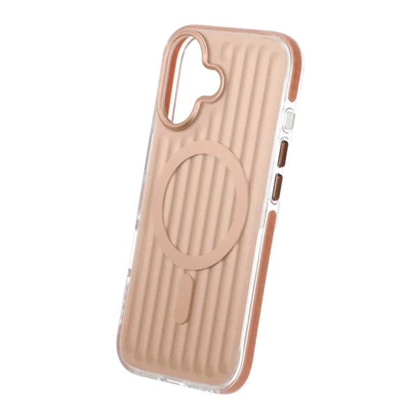 iPhone 17 Cover Bølget MagSafe Lysebrun