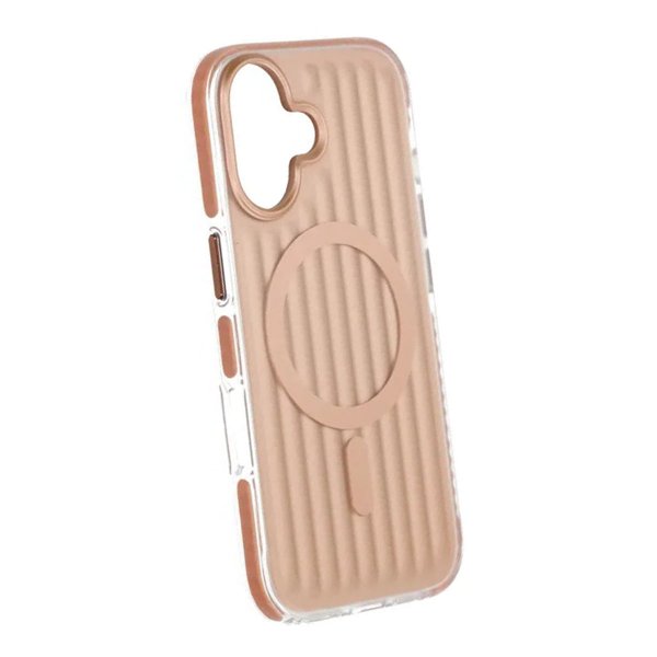 iPhone 17 Cover Bølget MagSafe Lysebrun