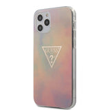 Guess iPhone 12 Pro Max Cover Gold Triangle Rosa