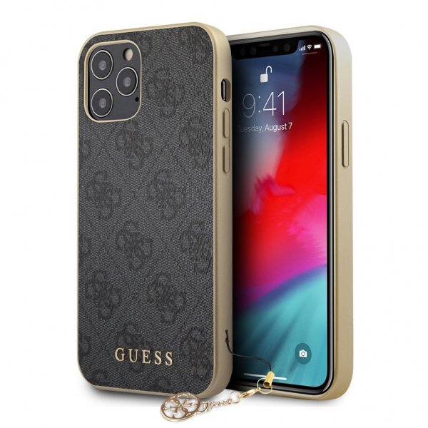Guess iPhone 12 Pro Max Cover 4G Charms Grå