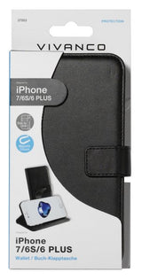 Vivanco iPhone 6/6S Plus/iPhone 7 Plus/iPhone 8 Plus Etui Classic Wallet Sort