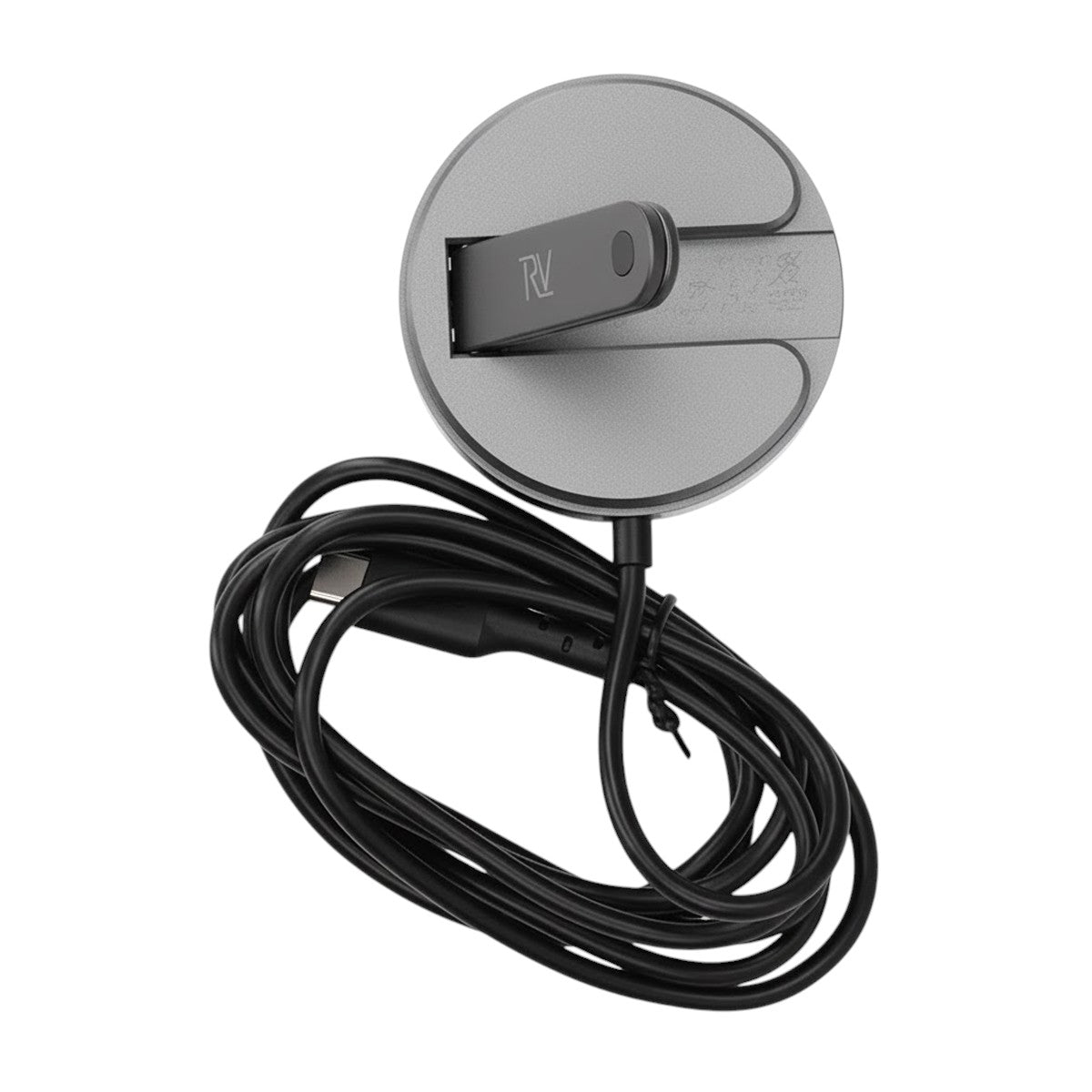 Rvelon Trådløs MagSafe Oplader med stativ Qi2 15W USB-C Grå