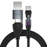 Statik Kabel 360 Pro USB-C/Lightning/Micro-USB 1m Sort