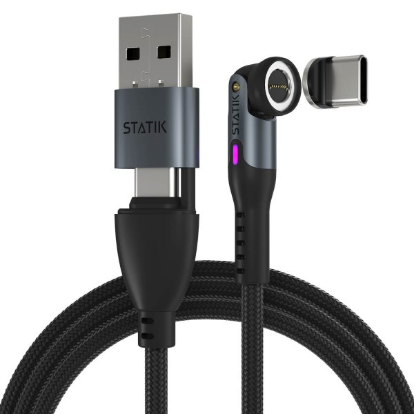 Statik Kabel 360 Pro USB-C/Lightning/Micro-USB 1m Sort