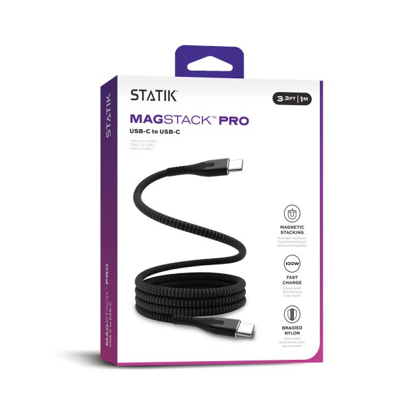 Statik Kabel MagStack Pro USB-C/USB-C 1m Sort