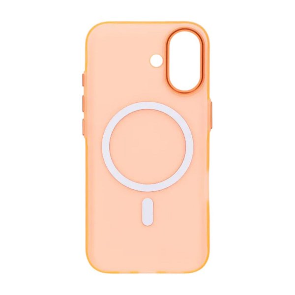 iPhone 17 Cover Kameraramme MagSafe Gennemsigtig Orange
