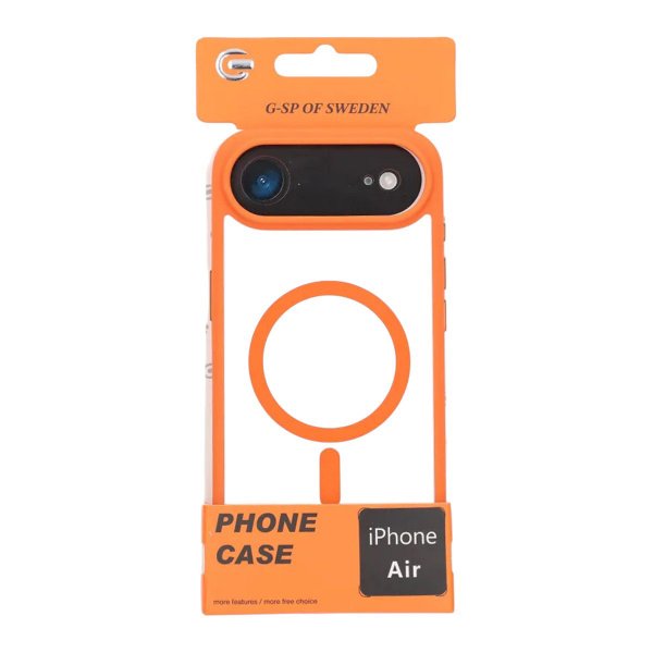 iPhone Air Cover Kamerasarg MagSafe Orange Gennemsigtig