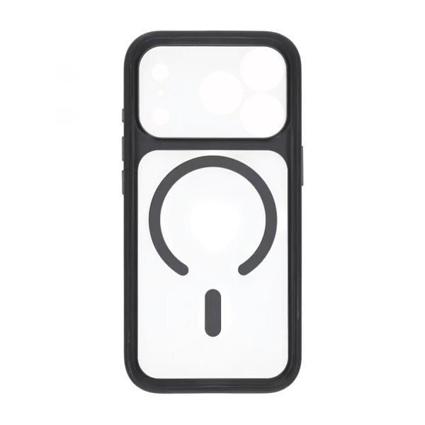 iPhone 17 Pro Max Cover Kamerasarg MagSafe Sort Gennemsigtig