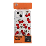 iPhone 15 Cover Mønster MagSafe Kirsebær