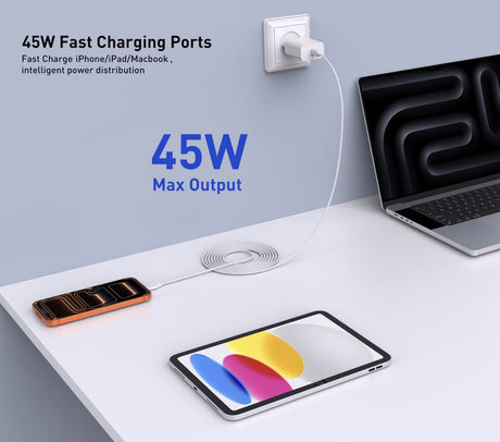 SiGN 45W Vægglader USB-C PD Hvid