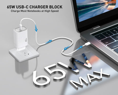 SiGN 65W Hurtiglader USB-C PD Hvid