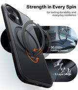 Torras iPhone 17 Cover Ostand Q3 Spin Obsidian Black
