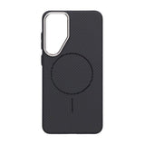 Samsung Galaxy S25 Plus Cover Kulfibermønster MagSafe Sort