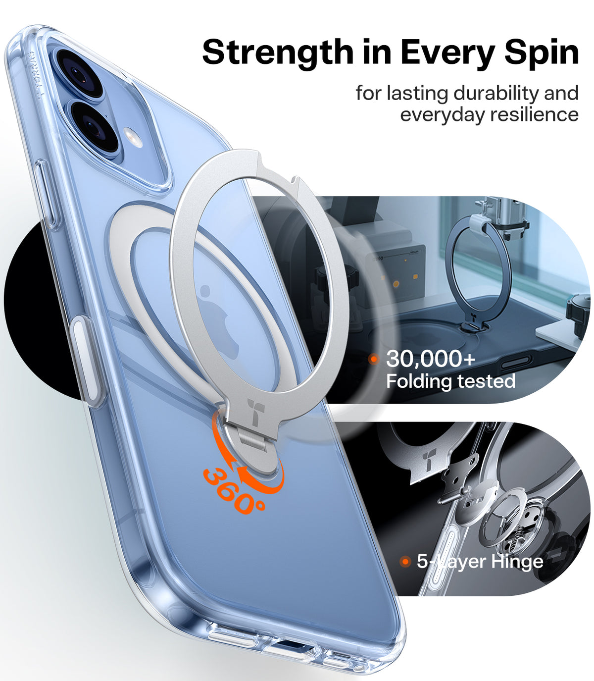 Torras iPhone 17 Cover Ostand Q3 Spin Klar