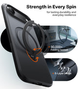 Torras iPhone Air Cover Ostand Q3 Spin Obsidian Black