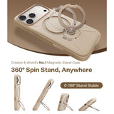 Torras iPhone 17 Pro Cover Ostand Q3 Silicone Desert Gold