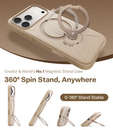 Torras iPhone 17 Pro Max Cover Ostand Q3 Silicone Desert Gold