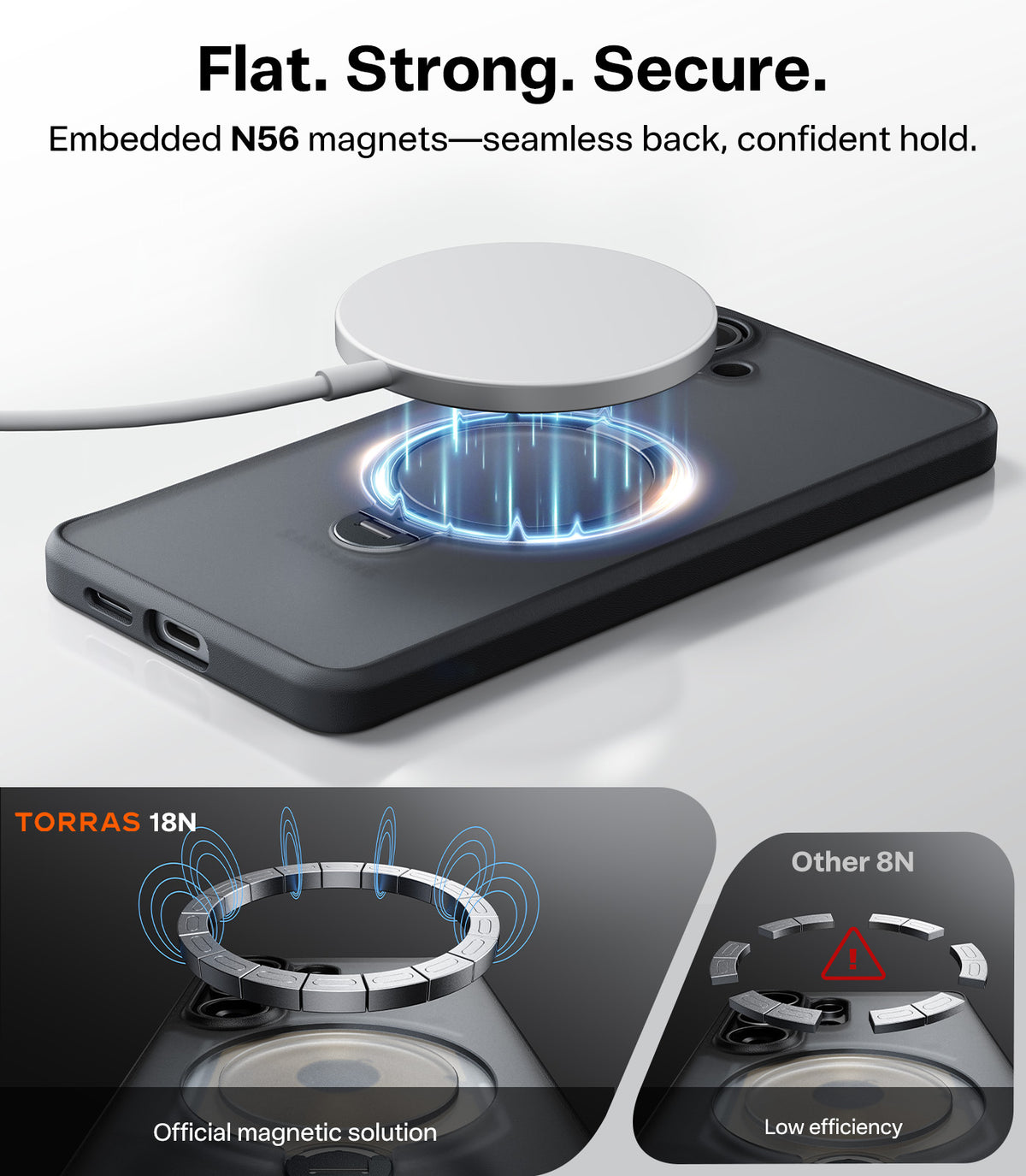Torras Samsung Galaxy S26 Cover Ostand Q3 Spin Obsidian-sort