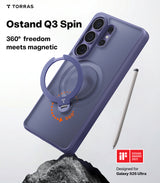 Torras Samsung Galaxy S26 Ultra Cover Ostand Q3 Spin Violet Surge