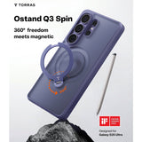 Torras Samsung Galaxy S26 Ultra Cover Ostand Q3 Spin Violet Surge