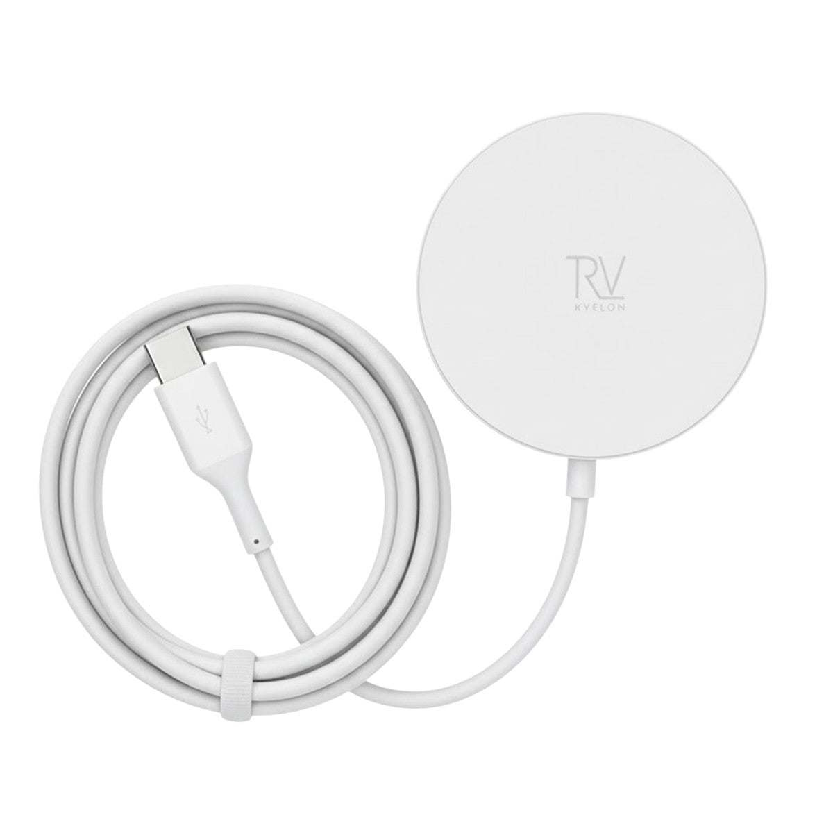 Rvelon Trådløs MagSafe Oplader Qi2 15W USB-C - Hvid