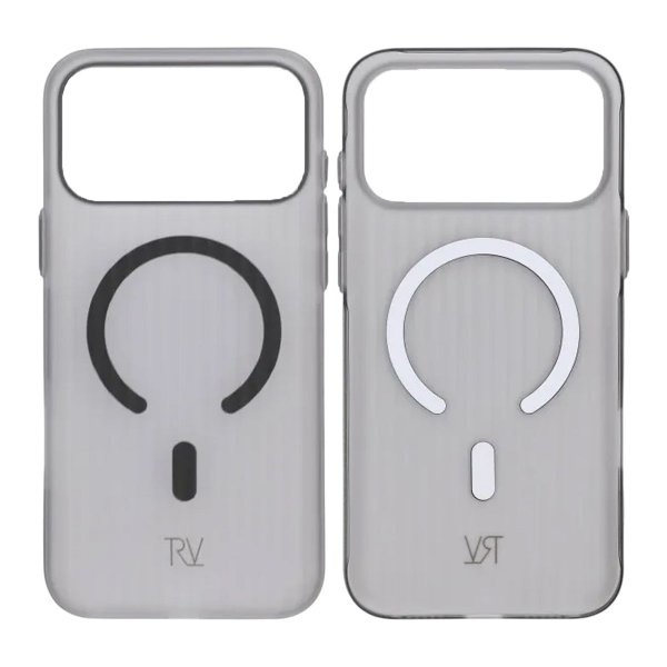 Rvelon iPhone 17 Pro Max Cover Bølgepap MagSafe Sort