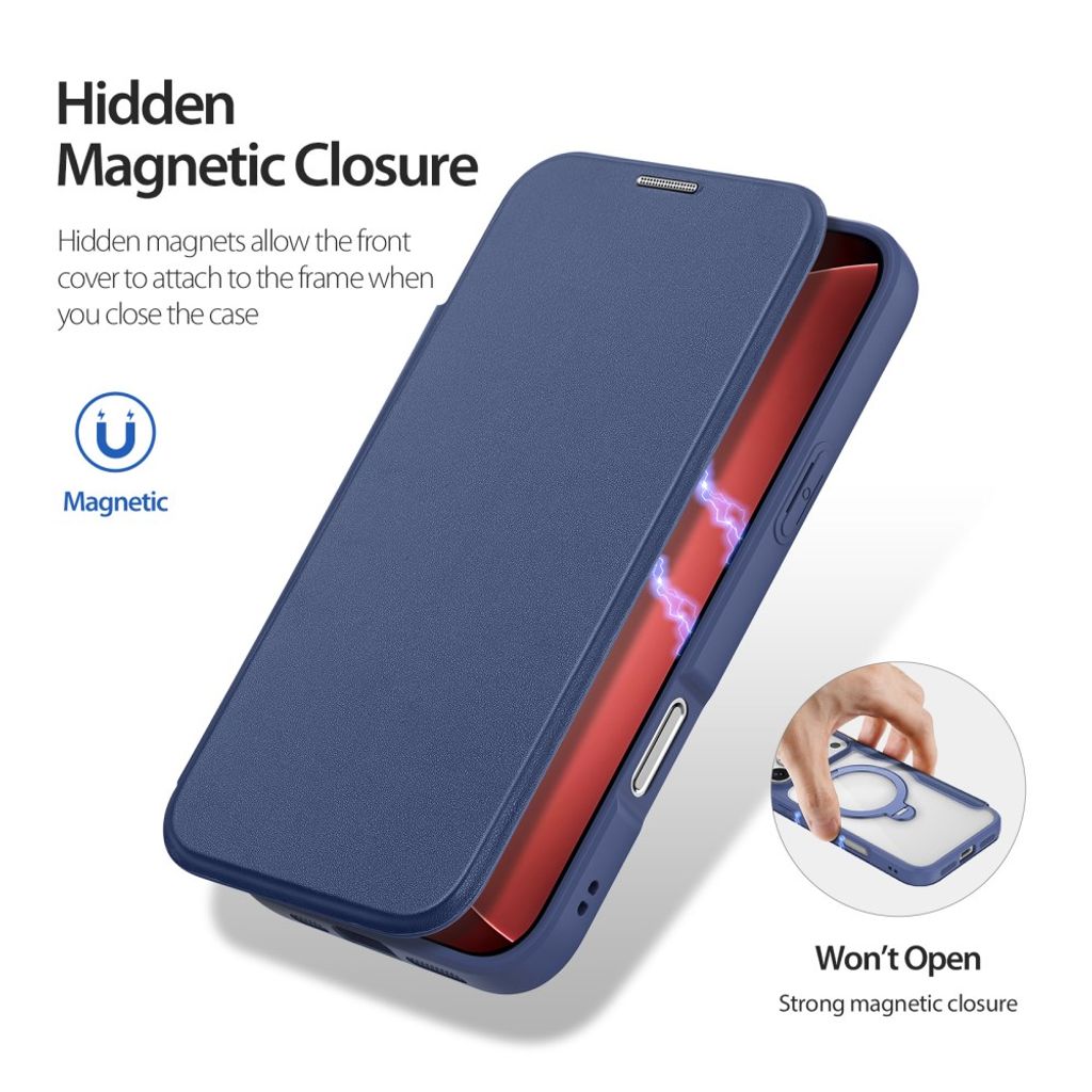 Dux Ducis iPhone 17 Pro Max/18 Pro Max Cover Skin X Pro Series Kickstand MagSafe Blå