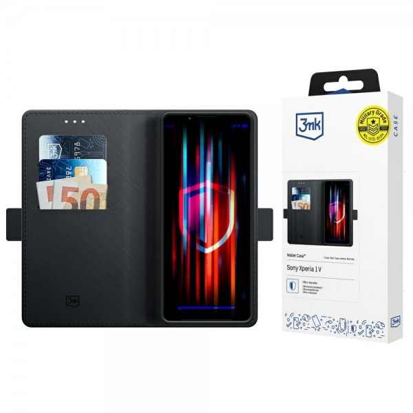 3mk Sony Xperia 1 V Etui Wallet Sort