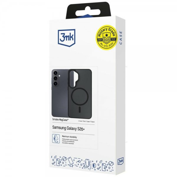 3mk Samsung Galaxy S26 Plus Cover Smoke MagCase Sort