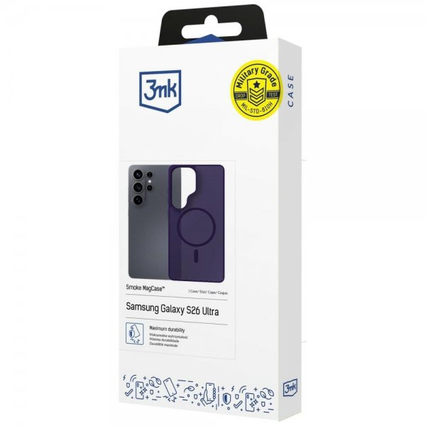 3mk Samsung Galaxy S26 Ultra Cover Smoke MagCase Lilla