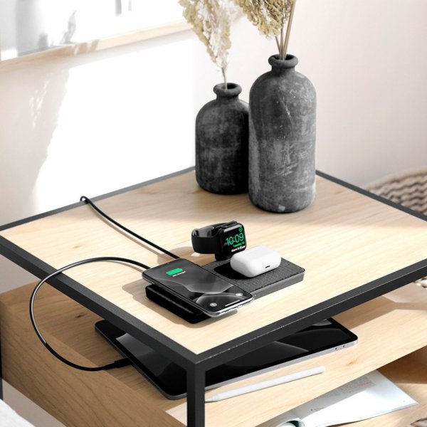 ALOGIC Ultra Power 4-i-1 Trådløs Dobbelt Opladningsdock med Apple Watch-oplader