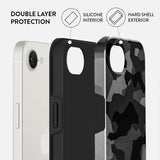 Burga iPhone 16e/iPhone 17e Cover Tough Night Black Camo