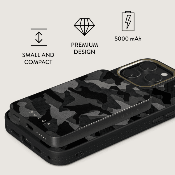 Burga Powerbank MagSafe 5000 mAh Nat Sort Camouflage