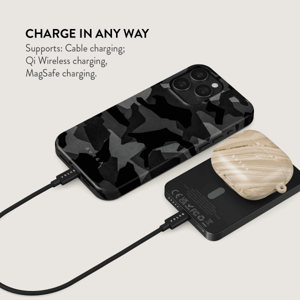 Burga Powerbank MagSafe 5000 mAh Nat Sort Camouflage