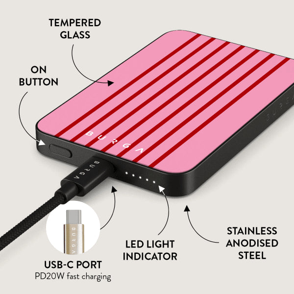 Burga Powerbank MagSafe 5000 mAh Favorite Bikini Grå