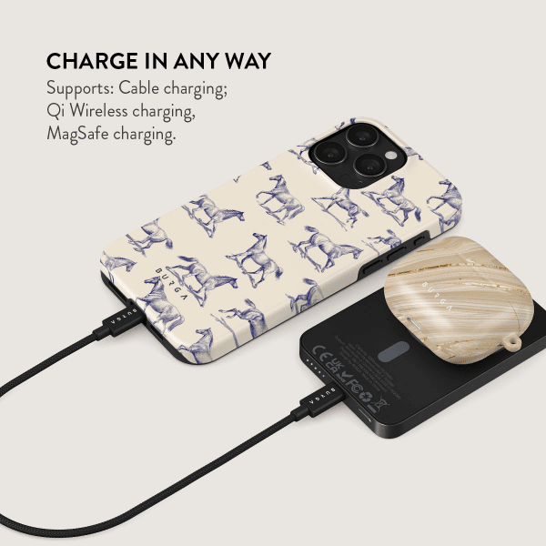 Burga Powerbank MagSafe 5000 mAh Derby Race Grå