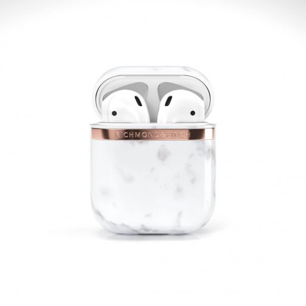 Richmond & Finch AirPods (1/2) Cover White Marble