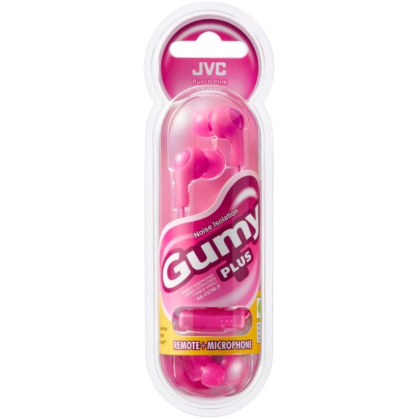 JVC Høretelefoner FX7M Gumy Plus In-Ear Mikrofon Lyserød